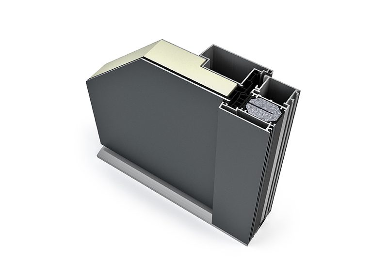 Aluminium Hauseingangstür Internorm AT 520 Profil Schnittdarstellung