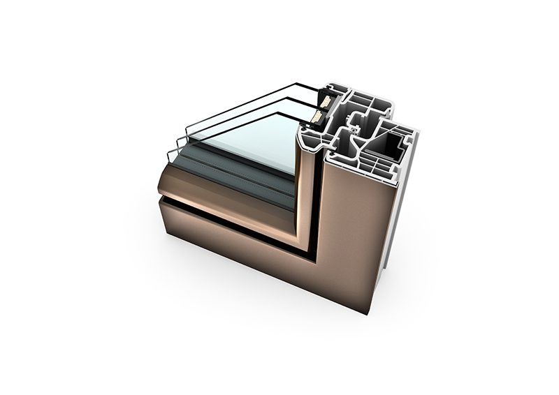 Kunststoff Aluminium Fenster Internorm KF 310 Profil Schnittdarstellung