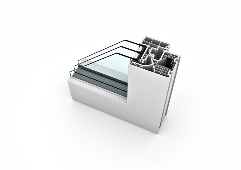 Kunststoff Fenster Internorm KF 320 Profil Schnittdarstellung