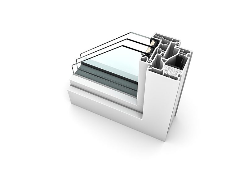 Kunststoff Fenster Internorm KF 510 Profil Schnittdarstellung