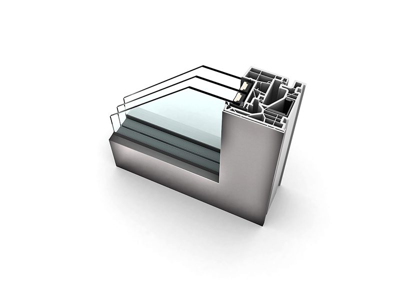 Kunststoff Fenster Internorm KF 520 Profil Schnittdarstellung