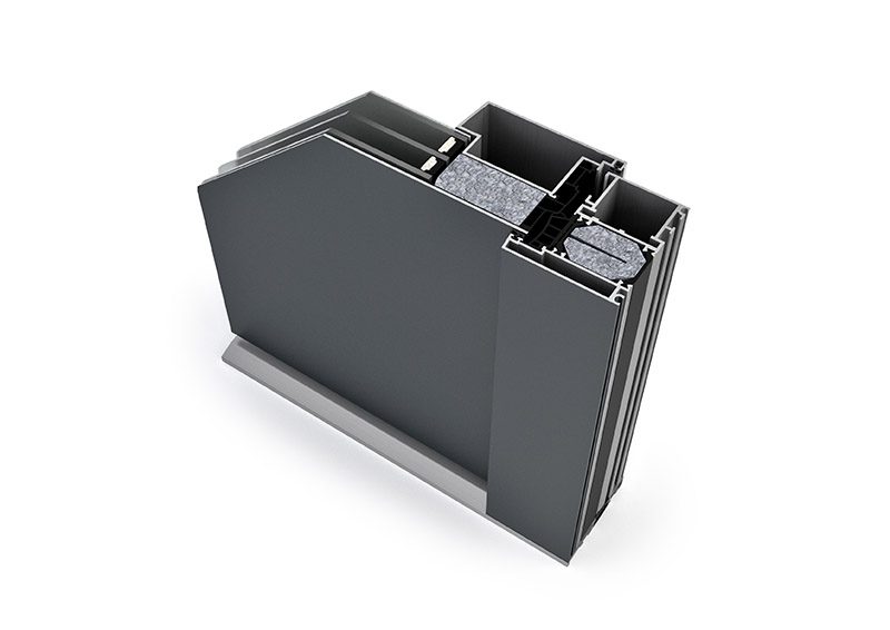 Aluminium Hauseingangstür Internorm AT 510 Profil Schnittdarstellung