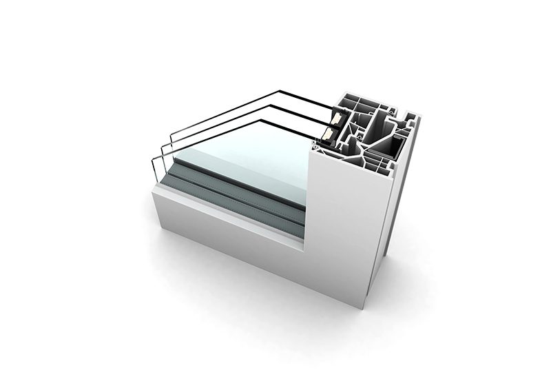 Kunststoff Fenster Internorm KF 520 Profil Schnittdarstellung